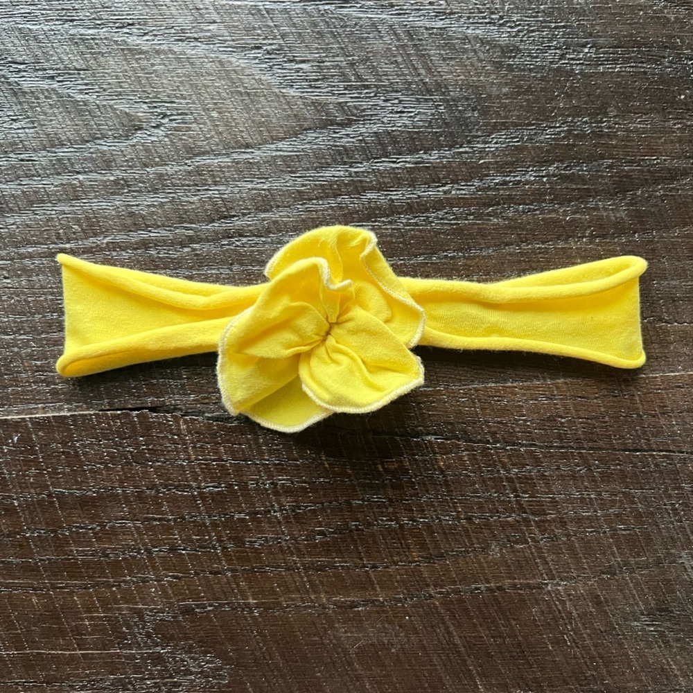 Baby hair wrap yellow rosette
